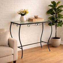 Aparador em Aço Carbono 60cm Decoração Sala Quarto Luxo Mesa Design Moderno Móveis Versátil Hall - Preto - Visão 3