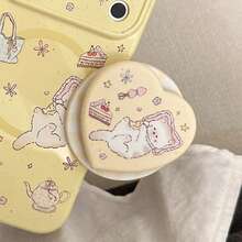 1個INS風磁吸手機支架，強力吸附，撞色設計，適用於MagSafe磁吸附著，可伸縮氣囊支架，卡通動物裝飾，兼容Apple、Honor、磁吸手機殼 - 彩色 - 查看 17