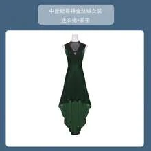 Stage Dance Wear - Green (dress With Tie) - View 7