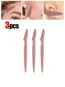 70/60/50/40/30/24/20//12/6/3/1 Conjunto de lâminas de barbear para sobrancelhas pretas, aparadores de remoção de pelos do corpo, rosto e sobrancelhas, lâminas com capas protetoras de precisão, adequadas para uso diário ou em viagens, preço acessível, podem ser usadas como presentes, ferramentas de beleza, artigos baratos - Castanho Café - Ver 9
