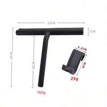 Matte Black Silicone Squeegee, Seamless Cleaning Tool For Bathroom Glass Doors, Mirrors, Tiles, Car Windows - Black - View 14