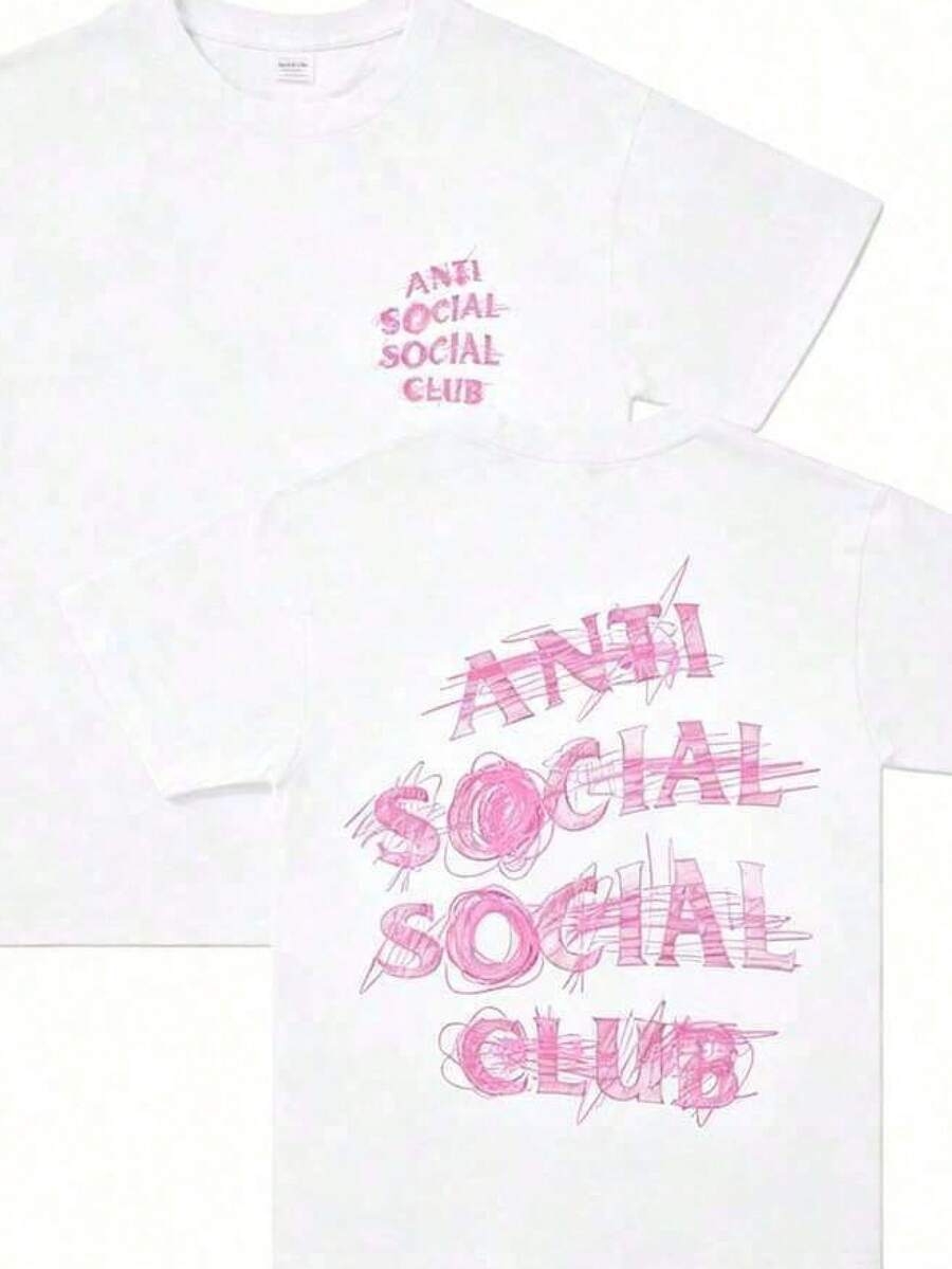 100% Cotton Cotton Double-Sided Printed, Anti Social Club Printed T-Shirt, Suitable For Daily Wear, Casual Summer Wear, Slightly Elastic, Breathable, Outdoor Holiday Sports, Gift T-Shirt, Holiday Gift, Perfect Gift. ,T Shirts For Men,Oversized T Shirt Men,Heated Rivalry,Take That T Shirt,Graphic T Shirt,Father'S Day,Holiday Clothes,Top,England,Harry Style,Summer Outfits Men,Mens Tops,Dad Gifts,Father'S Day Gift,Funny Shirts,Concert Outfits,Clothes T Shirts ForMen And Women Tops For Women,FamilyMatching Outfit Adult And Children'S Sizes2026-Summer Tops ,Rave Outfits ,T Shirts For Women ,Y2K ,Cute Top - trắng - Xem 1