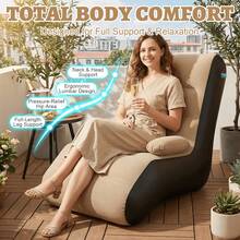 1pc Inflatable Slouchy Sofa Home Leisure Fashion Comfortable Air Bed Indoor Folding Bed Leisure Sofa - Multicolor - View 1