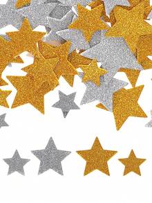 200/100pcs Gold And Silver Star EVA Stickers, Self-Adhesive Star Stickers In Various Sizes, Perfect For Classroom Rewards, Crafting, Card Decoration, Etc. - Gold and Silver - View 8