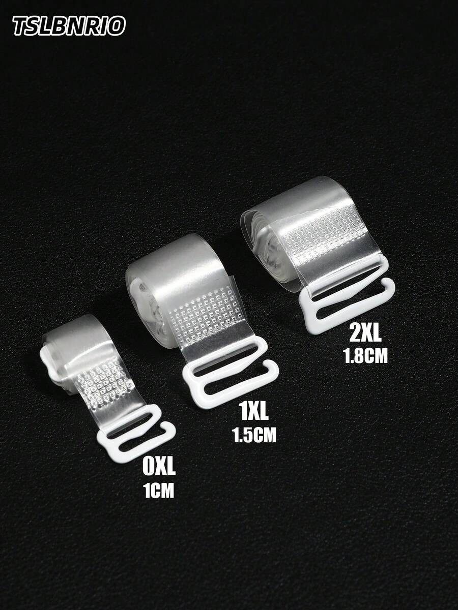 10件/5對透明內衣肩帶 多寬度 1cm 1.5cm 1.8cm 可調節 TPU 肩帶 附金屬鉤 大罩杯洋裝派對適用 - 彩色 - 查看 1