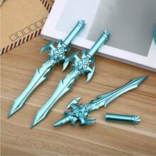 9pcs Creative Sword Ballpoint Pens, Random Colors - Medium Tip, Suitable For School, Office And Gifts - A - View 4