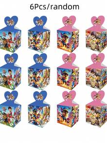 6/12pcs/Set Paw Patrol Themed Holiday Birthday Party Supplies Candy Box Gift Box Packaging - Cartoon - View 14