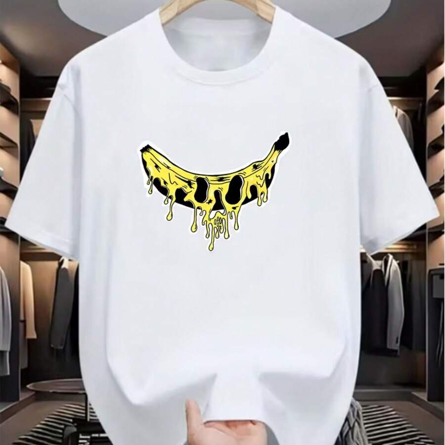 Printed T-Shirt For Men And Women - White - View 1