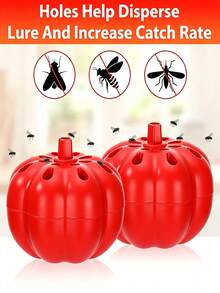 Reusable Pumpkin Fruit Fly Trap, Suitable For Home Kitchen Surfaces And Outdoor Orchards, Effective Pest Control, Practical Pest Control Tool - Multicolor - View 4