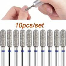 10pcs/Set Diamond Nail Polishing Head, Cylindrical Nail Polishing Head, Suitable For Gel Polishing To Remove Dead Skin And Shaping. - Multicolor - View 8