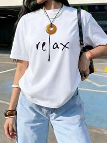 Women's Fashionable Short Sleeve T-Shirt | Exquisite Design | Summer Essential | Easy To Match | Showcase Your Style - White - View 4