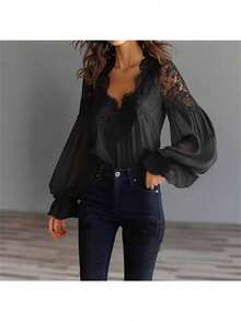 Women Blouses & Shirts - Black - View 3