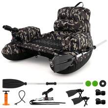 GOFLAME Fishing Float Tube Adult Belly Boat For Angling Fishing Boat With Fishing Rod Holder - Multicolor - View 3