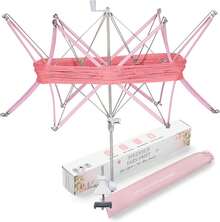 SPEENSUN Yarn, Adjustable Angle/Height Yarn Turn Loose Yarn Into Tidy Skeins, Easy To Install And Foldable, Perfectly Paired With Yarn Winder, With Storage Bag And Packaging Box - Pink Plastic - View 1