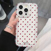New Red Dot Phone Case Compatible With Apple 16, 15, 14, 13, 12, 11 - Clear - View 2