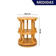 Large Minimalist Rotating Bamboo Spice Rack + Free Gift - 查看 6