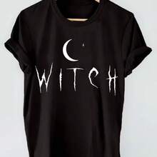 Printed T-Shirt For Men And Women - 黑色 - 查看 1