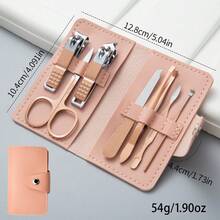 7pcs Nail Care Set, Includes Stainless Steel Nail Clippers, Nail File, Ear Pick, Eyebrow Trimmer, Portable Manicure & Beauty Tool Kit - Multicolor - View 15