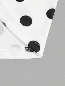 Nuevo 2026  Nuevo vestido mini de verano de ajuste ceñido con nudo delantero, de punto jacquard de crema de mantequilla sexy para mujeres - Blanco y Negro - Ver 9