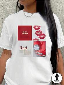 Women's T-Shirt For Spring And Summer - White - View 1