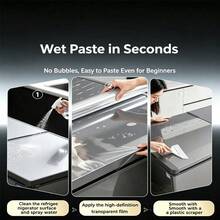 1 Roll Self-Adhesive High Gloss Transparent Furniture Protection Film - Waterproof And Moisture-Proof, Suitable For Refrigerator, Elevator Door, Kitchen Cabinet Renovation, Easy To Install And Remove, Modern Wall Decor Wallpaper - 1PC - View 6