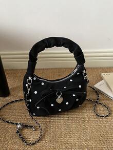 1pc This Stylish And Sweet Polka Dot Mini Handbag Features A Unique Design. Suitable For Various Occasions, This Versatile Bag Is Perfect For Outdoor Activities, Playtime, Commuting, And More. It'S The Perfect Gift For Teenagers. - Multicolor - View 12