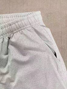 1PC Thin Men's Sports Long Pants, Comfortable Fit, Suitable For Daily Casual Wear, Easy To Match With Various Outfits. Drawstring Waistband, Suitable For All Waist Sizes. Selected Gift For Husband/Boyfriend In Spring And Summer. - Light Grey - View 5