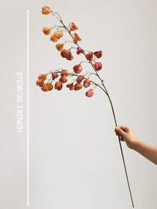 1pc Artificial Physalis Pod Artificial Lantern Spray Faux Chinese Japnese Lantern Branch 38inch Fake Fall Plant For Autumn Home Aesthetic Decor Festival Thanksgiving Decorations - Multicolor - View 12