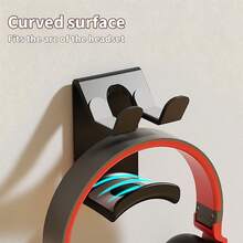 No-Drill Wall-Mounted Headphone Hook; Seamless Adhesive Headphone Storage Rack Suitable For Dormitory Computer Monitor Side - Multicolor - View 8