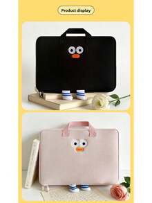 1pc Cartoon Cute Laptop Bag Multifunctional Briefcase Document Folder Outdoor Portable Tablet Protective Sleeve - Multicolor - View 6