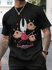 Herren T Shirt Modernes Design Bequem Lässig Sommer Freizeit Mode Must Have Bestseller - 黑色 - 查看 2