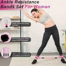 Fitness Ankle Straps - Adjustable D-Ring Ankle Straps, Universal Size, Premium Padding Material, Suitable For Hip Thrust Training, Leg Stretching, Hip And Other Lower Body Training Scenarios, Also Functions As Fitness Ankle Cuffs To Help You Break Through Training Limits. - Multicolor - View 7