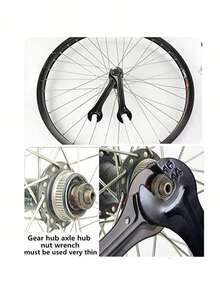 1pc Mountain Bike Repair Tool, Hub Axle Disassembly & Installation Wrench, Maintenance Tool, Cycling Accessories - Black - View 6