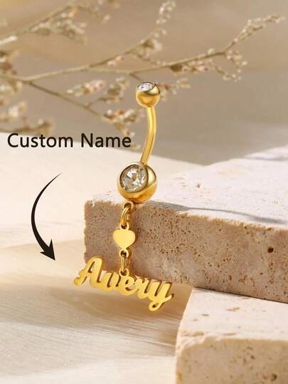 Khuyên rốn khắc tên theo yêu cầu, Khuyên rốn, Khuyên rốn khắc theo yêu cầu, Khuyên rốn, Khuyên rốn khắc tên cá nhân hóa, Quà tặng cho cô ấy, Quà sinh nhật, Quà tặng Valentine