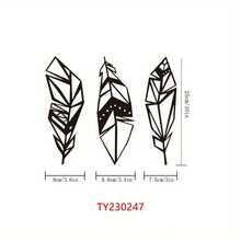 3 piezas, Decoración de Pared Animula de Tres Hojas, Arte para Colgar en la Pared, Decoración de Habitaciones, Decoración del Hogar, Decoración Festiva, Decoración para Eventos - TY3147-02 - Ver 7