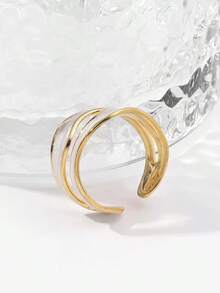 Anillo abierto de dos tonos - Rosa Pálido - Ver 9