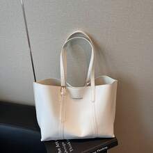 Bolso de mano moderno y versátil para mujer, estilo casual elegante con un toque de alta gama, bolso de hombro estiloso ideal para ir de compras, nuevo bolso de hombro casual de moda para otoño e invierno. - Marrón - Ver 8