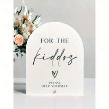 1pc Acrylic Wedding Decor Sign, "For The" Text, Specially Designed For Events And Wedding Gifts, Suitable For Arch Or Tabletop Display, Interesting Wedding Decoration Choice, Elegant Font - View 6