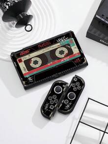 1pc Retro Cassette Tape Pattern Compatible Protective Case For Nintendo Switch 2/Switch NS/Switch OLED, New Generation, Black, TPU Soft Shell, Universal Controller Protective Cover, Switch Accessories, Anti-Drop, Anti-Slip, Scratch-Resistant, Stylish - Multicolor - View 9