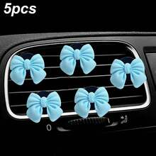 5pcs Cute ABS Resin Bowknot Car Air Vent Clip Fragrance Diffuser, Air Freshener Decor For Girls - one-size - View 16