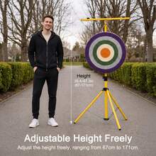 Outdoor Adjustable Archery Target Stand – 48.5*67–171cm Portable Tripod With Height Adjustment, Lightweight And Foldable For Backyard & Shooting Range, Suitable For Arrow Training - A - View 3
