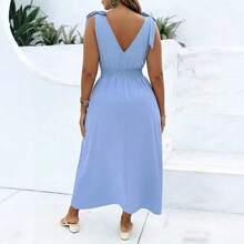 Women Maxi Dresses - Sky Blue - View 5