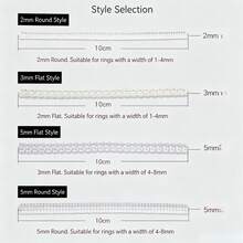 1pc Ring Size Adjuster, Invisible Pinky Ring Tightness Size Fixer, Non-Slip Tool, Simple And Versatile Accessory - A Thin, Round Strip - View 3