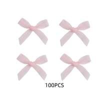 100 piezas Decoraciones de moño de cinta mini de 1.38*1.38 pulgadas, adecuadas para manualidades DIY y fiestas, cumpleaños, Navidad, compromiso, boda, Día de San Valentín, etc., 8 colores disponibles - Arco - Ver 13