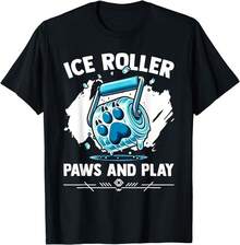 Funny Dog Paws Ice Roller Treats Dog Lover Owner Dog Dad Mom Gift Unisex T-Shirt - Black - View 6