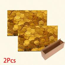 1 Stück Heimdekoration, mit Münzenmuster Muster, Silikon-Gel-Teppich, leicht zu reinigen, 3D-bedrucktes Rechteck, geeignet für Eingangsbereich, Wohnzimmer, Küche, Schlafzimmer, Flur, Badezimmer, Waschraum - Polyester-Teppich, geeignet für Innen- und Außendekoration Zuhause - Verschiedenfarbig - Übersicht 15