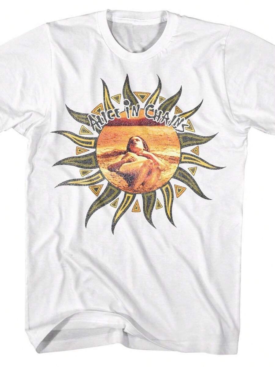 Camiseta Blanca Sun de Alice In Chains - Negro - Ver 1
