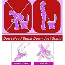 10 piezas Orinal de emergencia portátil para mujeres - Diseño compacto y vertical, apto para uso al aire libre, plástico duradero - Multicolor - Ver 4