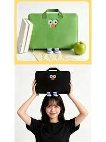 1pc Cartoon Cute Laptop Bag Multifunctional Briefcase Document Folder Outdoor Portable Tablet Protective Sleeve - Multicolor - View 7