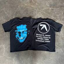 Aphex Twin Face Logo T-Shirt - Black - View 1
